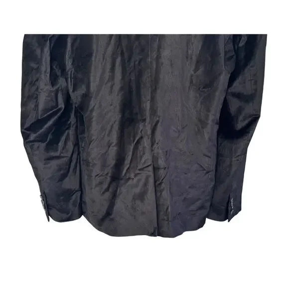 GUESS Fulham Black Velvet Knit Blazer Business Jacket Men’s Size XL - Picture 9 of 11
